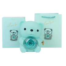 Colar com Nome Personalizado + Urso com Rosa Eternizada